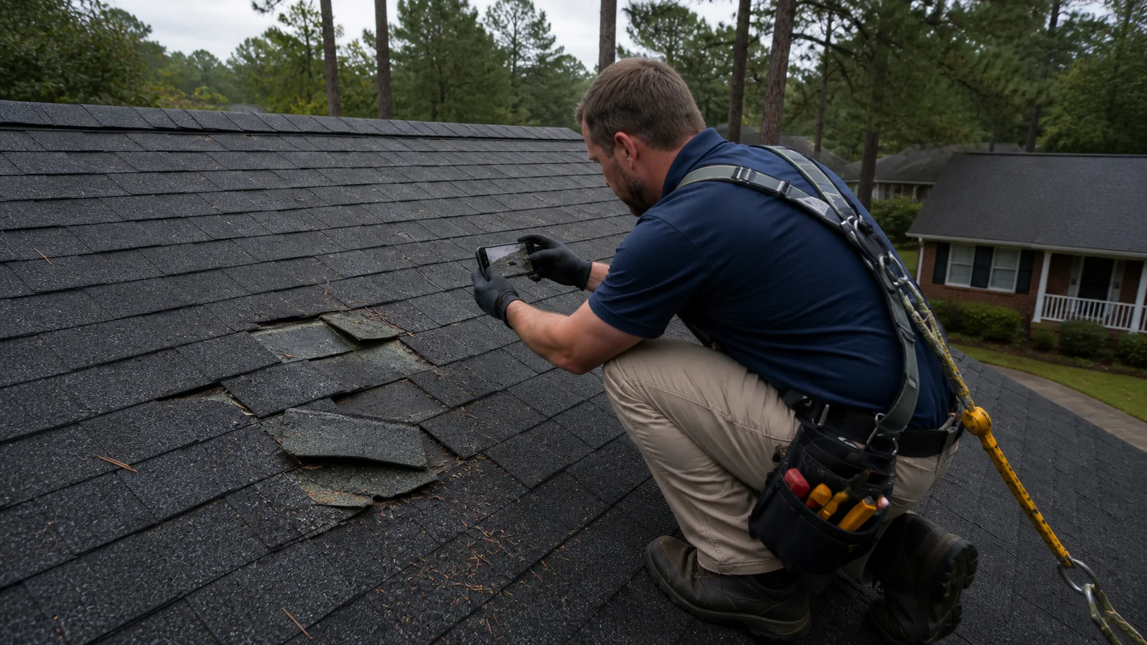 Localized storm damage inspection